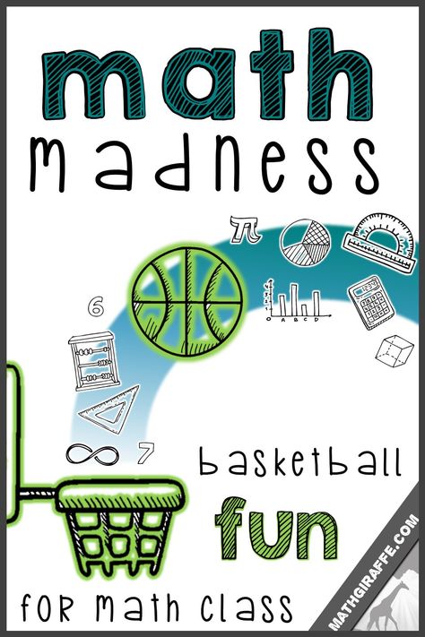 March Madness Math, Basketball Math, March Math, Math Night, Creative Math, Middle School Math Classroom, Math Madness, Math Intervention, Secondary Math