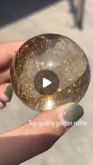 Nora Eve on Instagram: "Top quality golden rutile sphere ✨💫amazing clean quality with warm color,available,dm to claim 💫🫶  #rutile #rutilequartz #rutiledquarzt #rutiledquartz #rutiled #rutile_quartz #rutilelovers #rutilecrystals #rutilejewelry #crystal #crystalhealing #crystalshop" Golden Rutile Quartz, Rutile Quartz, Crystal Shop, May 21, Warm Colors, Crystal Healing, Gems, Crystals, On Instagram