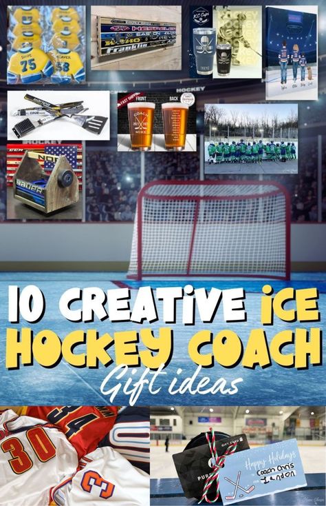 Hockey Ideas For Tournaments, Travel Hockey Hacks, Team Manager Gift Ideas, Hockey Senior Night Ideas, Diy Hockey Gifts, Hockey Gifts For Team Diy, Hockey Gifts For Team, Hockey Manager Gift Ideas, Hockey Mom Gifts Diy