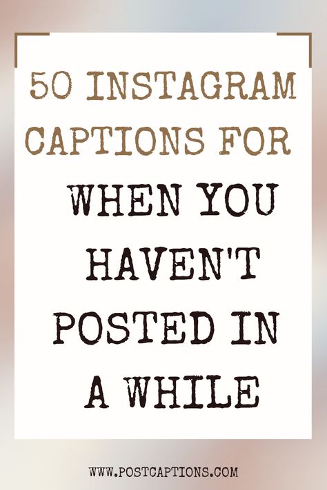 So, it’s been a while since you’ve posted anything on Instagram. You may be feeling a little rusty about what to post. But don’t worry, we’ve got you covered! Here are 50 captions for when you haven’t posted in a while. Whether you’re just looking for some inspiration or something to copy and paste, these captions will help get your groove back! Happy posting! It’s Been A While Captions, Be You Captions, Its Been A While Caption Instagram Story, Instagram Captions For Not Posting In A While, It's Been A While Caption, Nice Day Captions, Sneak Peek Instagram Caption, Captions For When You Haven’t Posted In A While, Posting After A Long Time Captions