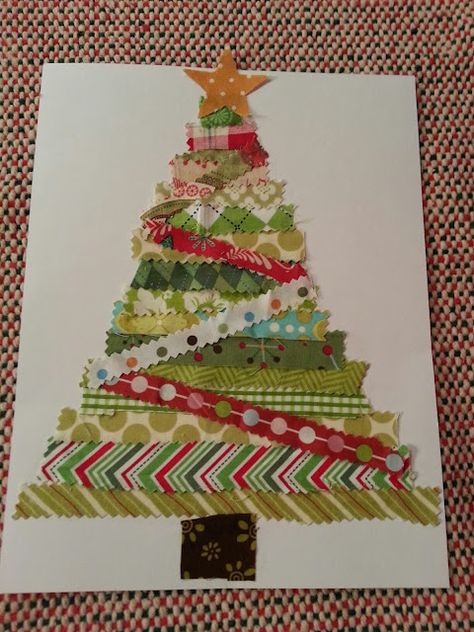 Fabric Christmas Cards, Santa's Grotto, Playgroup Ideas, Christmas Grotto, Pink Park, Christmas Tree Tutorial, Fun Christmas Tree, Kindergarten Christmas, Christmas Tree Craft