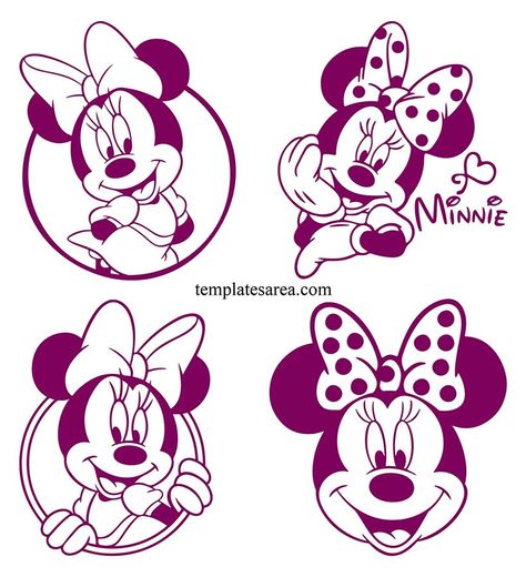 Minnie Mouse Silhouette Svg, Free Minnie Mouse Svg, Minnie Mouse Svg Cricut Free, Minnie Mouse Images Free Printable, Free Disney Svg Files For Cricut, Minnie Mouse Svg Free, Minnie Mouse Border, Disney Characters Outline, Minnie Silhouette