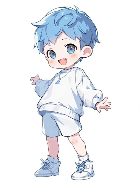 Anime Chibi Character Design, Chibi Boy Drawing, Anime Kid Art, Little Kid Drawing Reference, Cute Chibi Poses, Anime Baby Boy, Anime Kid Boy, Anime Toddler Boy, Anime Little Kid