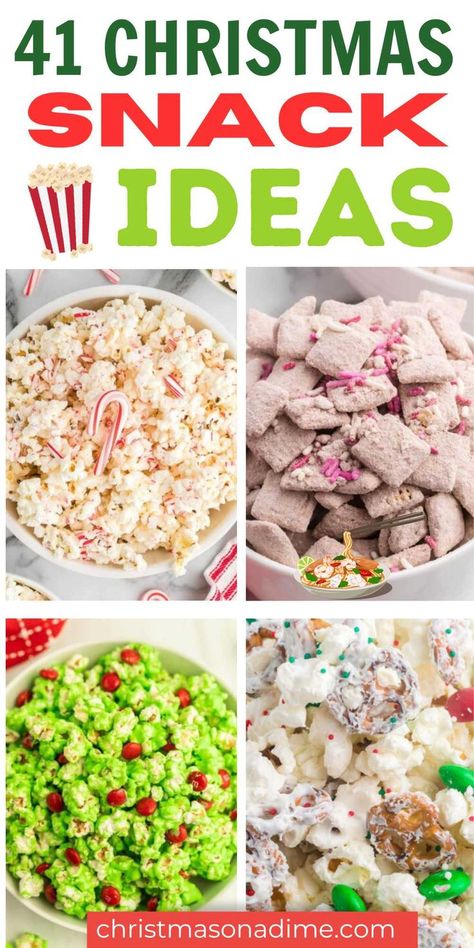 We love serving Christmas Snacks to celebrate the holidays. These 43 snacks are perfect for holiday parties or a movie night in. Whether we are decorating for the holidays or hosting a party, these delicious snacks helps to get everyone ready for the holiday season. #christmasonadime #christmassnacks #snacks Christmas Tree Ice Cream, Chocolate Covered Pretzels Christmas, Christmas Fruit Salad, Cheesecake Fruit Salad, Easy Smores, Christmas Crunch, Chocolate Chex, Fried Mac And Cheese, Graham Cracker Recipes