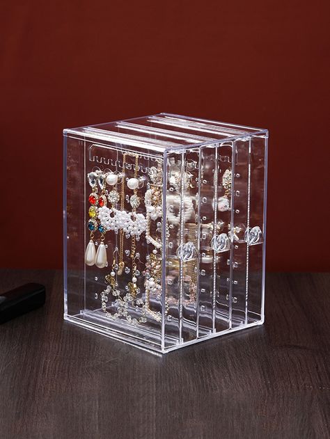 Clear    PS  Storage Boxes Embellished   Storage & Organization Drawers Design, Bracelet Organizer, Earring Jewelry Box, Earring Display Stands, Jewelry Rack, Earring Storage, Alternative Jewelry, Jewelry Display Stands, Earring Box