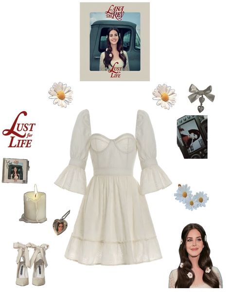 Lana Del Rey Birthday Outfit, Lana Del Ray Halloween Costume, Lana Del Ray Outfits Concert, Halloween Costumes 2024 Aesthetic, Concert Outfit Lana Del Rey, Lana Del Rey Iconic Outfits, Lana Concert Outfit Ideas, Lana Inspired Outfit, Lana Del Rey Outfits Inspiration Concert