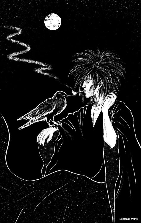 @absxlut_vxdka on twitter The Sandman Comic Wallpaper, The Crow Fanart, The Sandman Morpheus, Sandman Fanart, Sandman Morpheus, Morpheus Sandman, Sandman Comic, Sandman Neil Gaiman, The Sandman