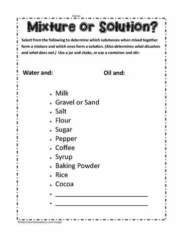 Mixture or Solution Experiment Mixture And Solution, 4th Grade Worksheets, Mixtures And Solutions, Solutions And Mixtures, Solids Liquids And Gases, Matter Unit, Matter Activities, About Me Poster, Figurative Language Worksheet