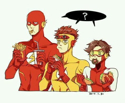 Look how happy Bart is, it melts my heart Dc Comics Facts, Dc Comics Logo, Dc Comics Funny, Bart Allen, Flash Family, Comics Logo, Dc Comics Wallpaper, Univers Dc, Teen Titan