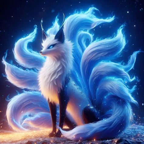 Fox Artwork, Mythical Creatures Fantasy, Art Fox, Mystical Animals, Nine Tailed Fox, Art Painting Tools, Japanese Folklore, Mythical Animal, Cute Fantasy Creatures