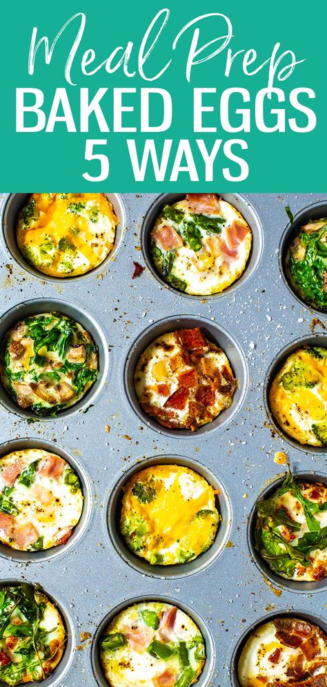 Egg Cup Recipes Muffin Tins, Bake Eggs, Ham And Asparagus, Mealprep Breakfast, Oven Baked Eggs, Asparagus Broccoli, Eggs In Oven, Baked Egg Cups, Eggs In Muffin Tin