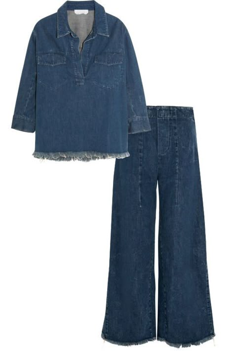 Chloé denim shirt, $695, and jeans, $750, net-a-porter.com. Denim Cord Set, Denim Co Ord Set, Denim Coord Set, Denim Set Outfit, Denim Coord, Denim Co Ord, Eid Dress, Sets Outfit, Denim Set