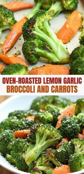 Roasted Broccoli And Carrots, Broccoli And Carrots, Garlic Roasted Broccoli, Diner Recept, Lemon Flavor, Roasted Broccoli, Broccoli Recipes, Veggie Side Dishes, Favorite Side Dish