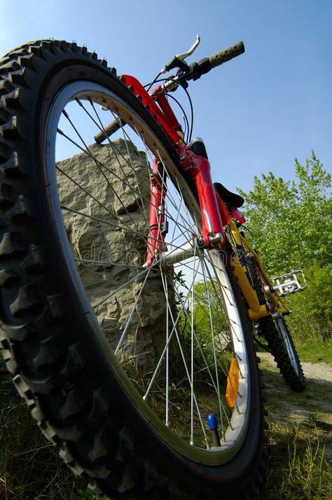 Mountain Biking Low Angle. A low angle shot of an un-branded mountain bike with , #SPONSORED, #shot, #branded, #mountain, #angle, #Mountain #ad Low Angle Photography Ideas, Low Angle Shot Photography, Angled Photography, Perspective Low Angle, High Angle Photography, Low Camera Angle, Camera Shots And Angles, Alevel Photography, Low Angle Photography