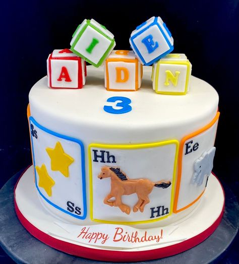 ABC Block Birthday Cake #BirthdayFun #CelebrateInStyle #KidsCakes #ALoveForCakes #BestCakesInQueens #NYCCakes #FondantFun #SpecialBirthdayCakes , #FondantArt Abc Cake Birthday, Abc Birthday Cake, Cakes Sweet 16, Best Cake Flavours, Abc Cake, Bridal Cakes, Religious Cakes, Special Birthday Cakes, Abc Blocks