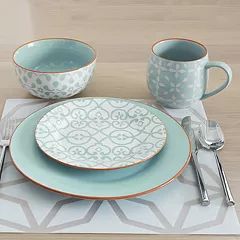 Mid-Century Modern Home Trend | Kohl's Green Dinnerware Set, Modern Ceramics Design, Ceramic Dish Set, Dinnerware Set Modern, Green Dinnerware, Ceramic Cutlery, Modern Plates, Handmade Dinnerware, Square Dinnerware Set