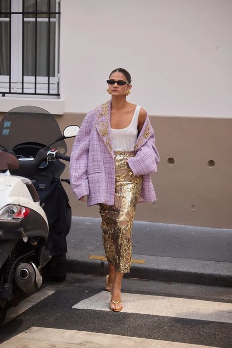 7 Street Style Trends to Know From Paris Couture Week | Who What Wear UK Holiday Street Style, Morocco Street Style, Glam Looks Outfit, Fall Street Style 2024, Summer Street Style 2024, Nyc Fashion Week Street Style, Paris Fashion Week Street Style Summer, Paris Street Style Summer, Uk Street Style