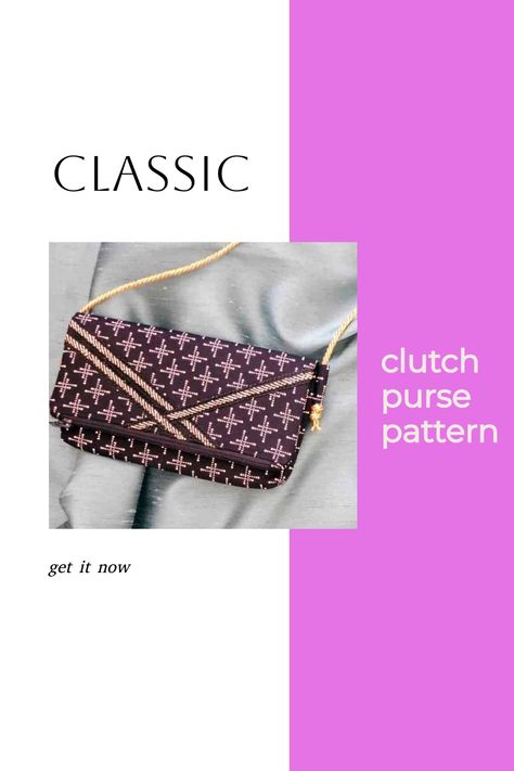 Make a bag that’s a party classic. Take it on a cruise, out for a romantic evening, or to a holiday party. Clutch Purse Pattern, Diy Bag Making, Diy Clutch Bag, Make A Bag, Clutch Pattern, Diy Clutch, Purse Pattern, Foldover Clutch, Romantic Evening