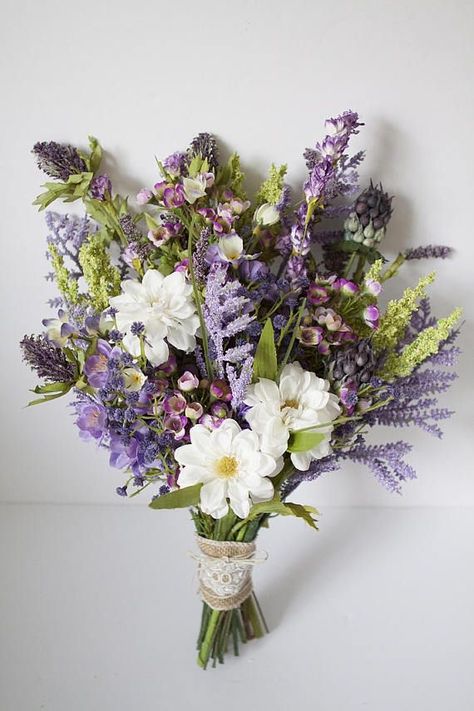 Bride’s bouquet Purple And White Flowers, Bouquet Of Flowers, Purple And White, White Flowers, Bouquets, Lavender, Vase, Purple, Flowers