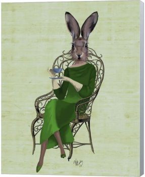 Solve Fab Funky "Lady Bella Rabbit Taking Tea" jigsaw puzzle online with 80 pieces Décor Ski, Tee Illustration, Tee Kunst, Bunny Artwork, Tea Illustration, Rabbit Rabbit, Rabbit Decor, Rabbit Art, Bunny Art