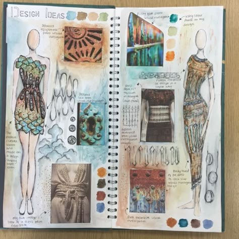 Fashion Sketchbook Inspiration, Book Portfolio, Fashion Portfolio Layout, Sketchbook Layout, Textiles Sketchbook, A Level Textiles, Gcse Art Sketchbook, A Level Art Sketchbook, Buch Design