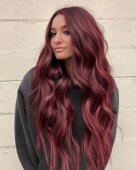 Fall Red Hair 2024 25 Ideas: Embracing Autumn’s Fiery Hues Deep Cherry Red Hair, Autumn Hair Color, Fall Red Hair, Hair Color Guide, Red Hair Looks, Body Wave Hair Extensions, Auburn Balayage, Hollywood Curls, Maroon Hair