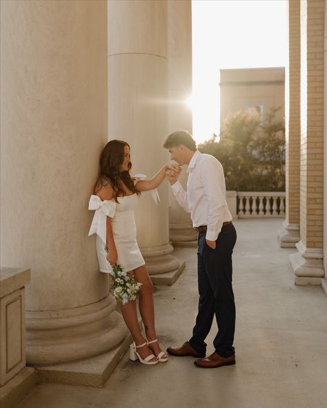 such a dreamy, downtown engagement session 🤍 believe it or not, about 20 minutes before this session it was pouring down rain — we had already rescheduled due to the stormy weekend we had recently but we decided to hold out for a bit longer and I’m so glad we did! #kentuckybride #mykentuckybride #kybride #bridetobe #groomtobe #brideandgroom #weddingphotography #weddingphotographer #kyweddingphotographer #engagement #engagementphotos #engagementring #engagementshoot #engagementphotography #... Champagne Spray, Formal Engagement Photos, Cute Engagement Photos, Engagement Pictures Poses, Pictures Poses, Engagement Photo, Engagement Pictures, Picture Poses, Engagement Shoots