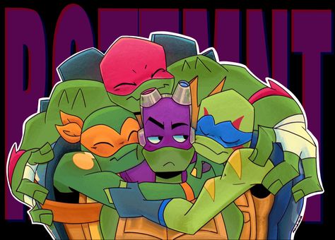 Rottmnt Hugging, Rottmnt Phone Theme, Rottmnt Desktop Wallpaper, Rottmnt Group Photo, Rottmnt Wallpaper Pc, Rottmnt Wallpaper Laptop, Tmnt Rise, Rottmnt Fanart, Tmnt Fanart