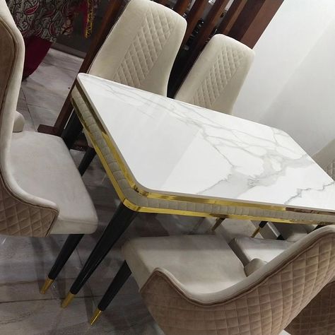 .DINING TABLE AND CHAIRS SET. . . #diningtable #diningchairs #marble #chair #wonderfulfuture #dinner Marble Dinner Table, Marble Dining Table, Marble Sheets, Architecture Building Design, Dining Table Marble, Table And Chair Sets, Dinner Table, Dining Table Chairs, Architecture Building