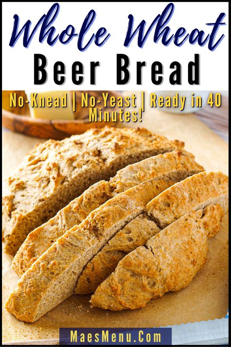 Super Easy Bread Recipe, Honey Beer Bread, Easy Homemade Bread, Beer Bread Recipe, No Yeast Bread, Homemade Bread Easy, Yeast Bread Recipes, Rustic Bread, Hearty Soup