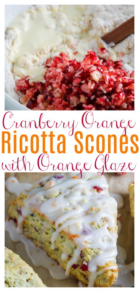 Cranberry Ricotta Scones - Baker by Nature Fresh Cranberry Recipes, Orange Scones Recipe, Cranberry Dessert, Cranberry Orange Scones, Cranberry Scones, Scones Recipe Easy, Orange Scones, Scones Easy, Cranberry Recipes