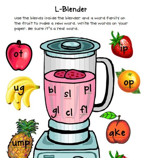 FREE Printable Blends Activity | Homeschool Giveaways Blends Activities, Phonics Blends, Blends And Digraphs, Slp Activities, Teaching Time, Jolly Phonics, Phonics Words, Teaching Phonics, Speech Language Therapy