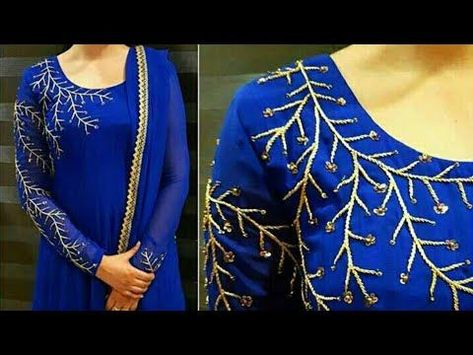 Choli Blouse Design, Suit Neck, Salwar Neck Designs, Churidar Neck Designs, Embroidery Dresses, Emb Designs, Kids Blouse Designs, Churidar Designs, Hand Embroidery Dress