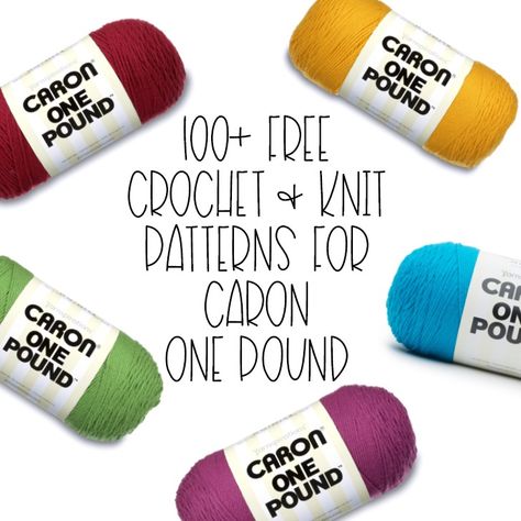 Caron One Pound is a fantastic value yarn on Yarnspirations! Get over 100 free crochet and knit patterns in all skill levels on Moogly! Crochet Cable Blanket, Caron One Pound Yarn, Free Knitting Patterns For Women, Small Knitting Projects, One Skein Crochet, Caron Yarn, Simply Knitting, Crochet Cable, One Pound