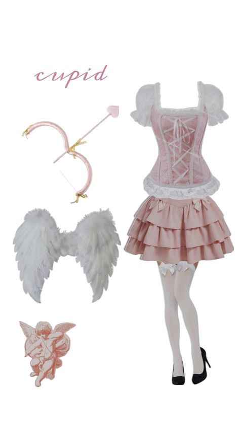 pink cupid costume 🩷 Pink Cupid Costume, Cupid Halloween Costume, Cupid Halloween, Cupid Costume, Holloween Costume, Halloween Costume, Halloween Costumes, Prom Dresses, Prom