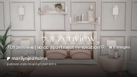 Get more from marilynjeansims on Patreon 702 Zenview Sims 4, Loft Style Apartment, San Myshuno, Apartment Renovation, Island Living, Best Sims, Loft Style, Home Chef, City Living