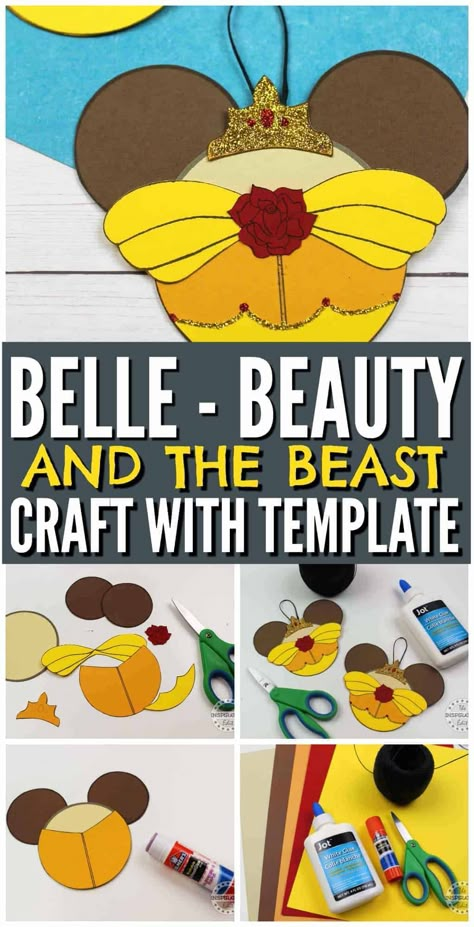 Beauty And The Beast Crafts, Paper Craft Decoration, Disney Crafts For Kids, Deco Disney, Disney Craft, Princess Character, Disney Christmas Decorations, Disney Diy Crafts, Belle Beauty And The Beast