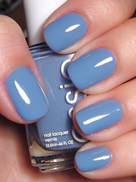 Plain Nails, Blue Nail Polish, Blue Nail, Essie Nail Polish, Colorful Nail Designs, Essie Nail, Nail Polish Colors, Love Nails, Blue Nails