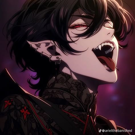 Dragon Age Origins Morrigan, Vampire Boy, Vampire Art, Dark Anime Guys, Pfp Aesthetic, Demon Art, Cool Anime Guys, Dark Anime