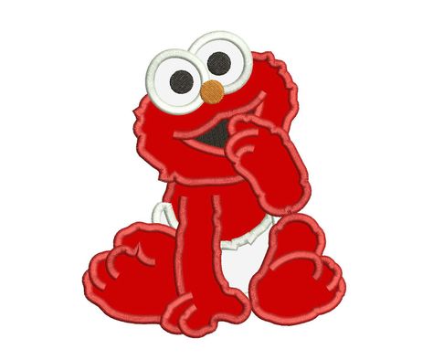 Character Design Ideas, Baby Elmo, Baby Applique, Sesame Street Birthday Party, Sesame Street Birthday, Beginner Sewing Projects Easy, Baby Embroidery, Sewing Projects For Beginners, Embroidery Inspiration