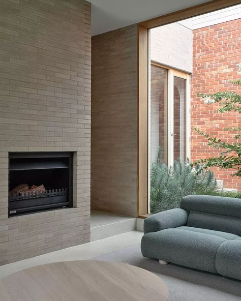 All Posts • Instagram Wood Tile Fireplace, Malvern House, Garden Backdrop, Edwardian Home, Garden Backdrops, Muted Palette, Pantry Remodel, Contemporary Fireplace, Built In Seating