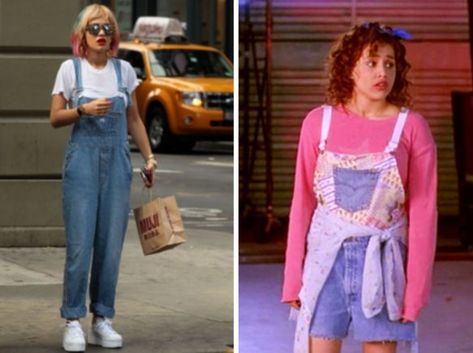 Decade Day Outfits 90s, 90s Outfit Overalls, 90s Overalls Outfit, 80s Overalls, 90s Fashion Overalls, 90s Fashion Denim, 90s Fashion Models, 90s Fashion Party, Party Style Outfit