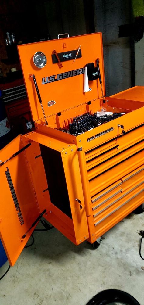 Us General Tool Cart Mods, Us General Tool Cart, Mechanic Shop Organization, Mechanics Shop Organization, Mechanics Tool Cart, Husky Tool Box, Custom Tool Boxes, Mobile Tool Box, Toolbox Ideas