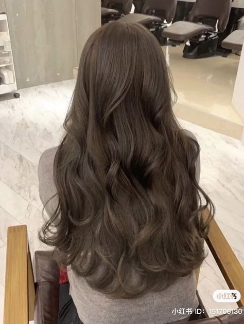 Cool Tone Brown Hair Korean, Cappucino Brown Hair Color, Mute Brown Hair Color, Cold Tone Brown Hair, Cool Tone Medium Brown Hair, Rich Ash Brown Hair, Smoky Brown Hair Color, Black Tea Hair Color, Brown Hair Colors Cool Tone