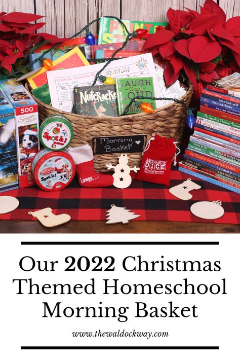 Christmas Schooling is the BEST when you are homeschooling through the holidays and this Christmas Morning Basket is perfect for that! Christmas Morning Basket, Morning Basket, Music Appreciation, Quiet Activities, 2022 Christmas, Christmas School, Chalk Pastels, Twinkle Lights, Christmas Morning