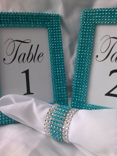 Tiffany Blue 4x6 Frames - Table Number Frames Tiffany & Co Wedding Theme, Aqua Blue Wedding Decorations, Rustic Tiffany Blue Wedding Decor, Aqua Wedding Table Decor, Tiffany Blue Party Decorations, Tiffany’s Bridal Shower Theme, Table Number Frames, Teal And Grey Wedding, Tiffany Blue Party