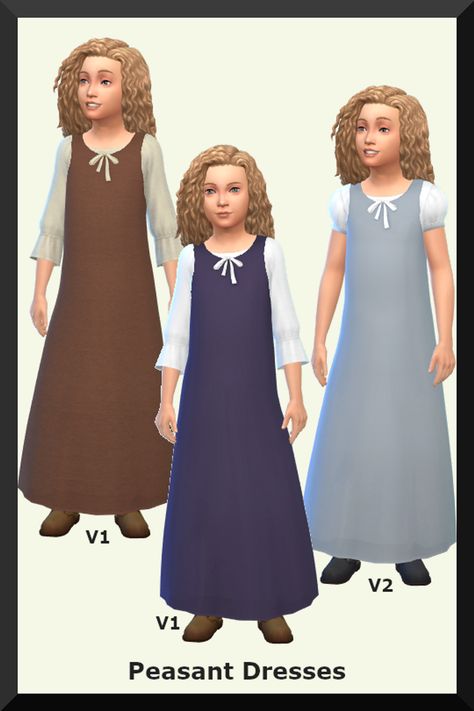 Pesant Dress, Sims 4 Cc Poor Clothes, 1300s Dress, Victorian Peasant Dress, Sims 4 Historical Clothes, Sims 4 Cc Peasant Clothes, Sims 4 Historical Mods, Sims 4 Historical Infant Cc, Sims 4 Peasant Cc