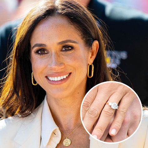 Meghan Markle engagement ring is the most searched Meghan Markle Wedding Ring, Meghan Markle Engagement Ring, Meghan Markle Engagement, Wedding Gold Ring, Royal Ring, Ring 3 Stone, Cushion Moissanite Engagement Ring, Royal Rings, Meghan Markle Wedding