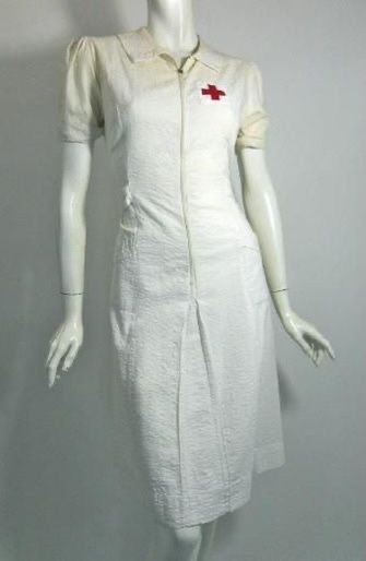 Old Nurse Uniform, Asylum Uniform, Vintage Nurse Uniform, Nurse Clothes, Nurse Ratched, Nurse Dress, Red Cross Nurse, Nurse Outfit, Nurse Aesthetic