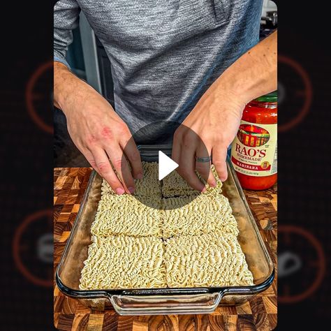 Ramen Lasagna Is A Game Changer! Ramon Noodles Lasagna Recipes, Ramen Noodle Pizza Crust, Ramen Noodles Lasagna, Ramen Lasagna With Pepperoni, Lasagna With Ramen Noodles, Roman Noodle Lasagna, Ramen Noodle Spaghetti, Ramen Lasagna Recipe Easy, Ramon Noodles Lasagna